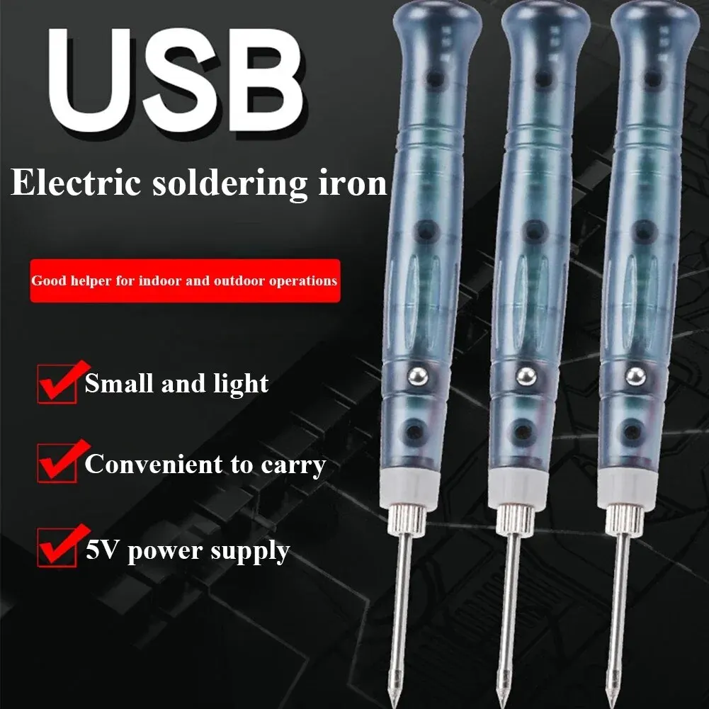 Soldering Iron 5V USB Soldering Iron Professional Electric Heating Tools Rework With Indicator Light Handle Welding Gun BGA Repair