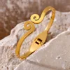 Wukong Gold Plated Bangle Bracelet For Women Stainless Steel Ethnic Waterproof Luxury Charm Couple Jewelry Gift 5