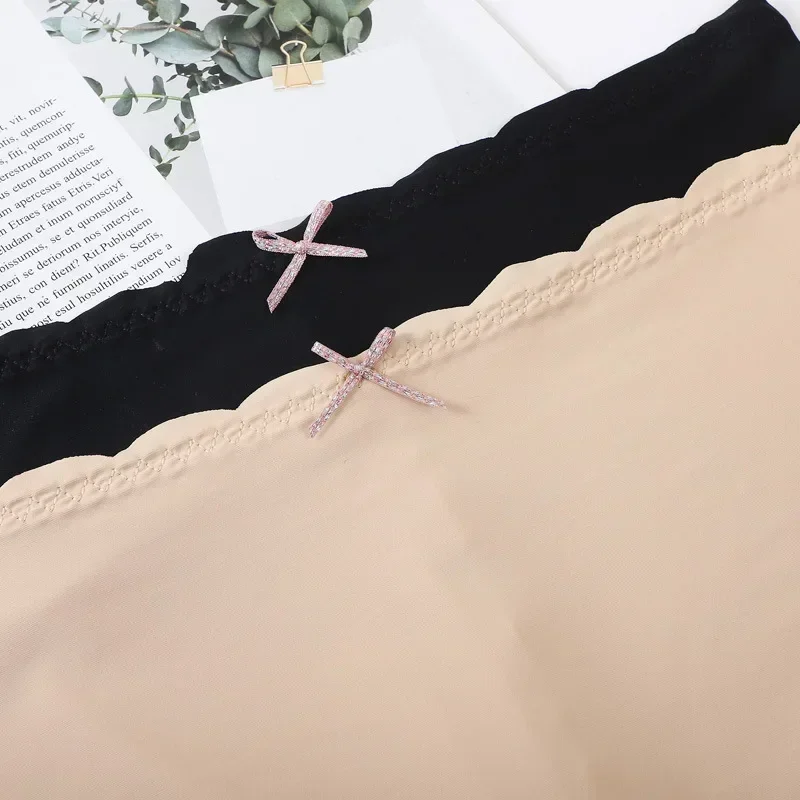 Sexy Lace Edge Soft Seamless Safety Short Pants Summer Under Skirt Shorts Modal Ice Silk Breathable Short Tights Women Underwear