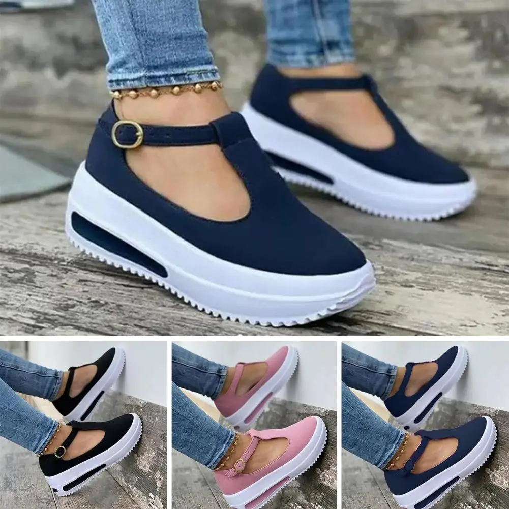 

1 Pair Sandals Sweat-absorbent Faux Leather Ladies Casual Flat Summer Sandals Women Accessory Wedge Sandals Wedge Sandals