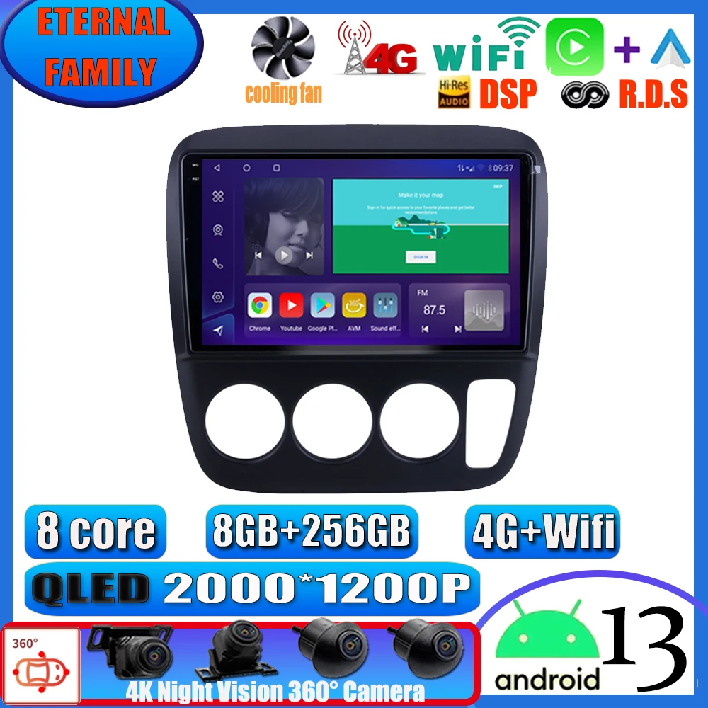 

Android 13 Car Radio Carplay For Honda CRV CR-V 3 1997-2001 Multimedia DSP Autoradio GPS Navigation Stereo Audio Players WIFI