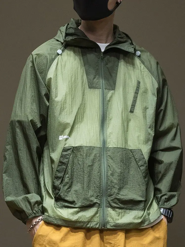 Long Sleeve Hooded Jacket Men Sweatshirt Summer Sun Protection Coat Thin Streetwear Quick Dry Outdoor Fishing Casual Jacket New