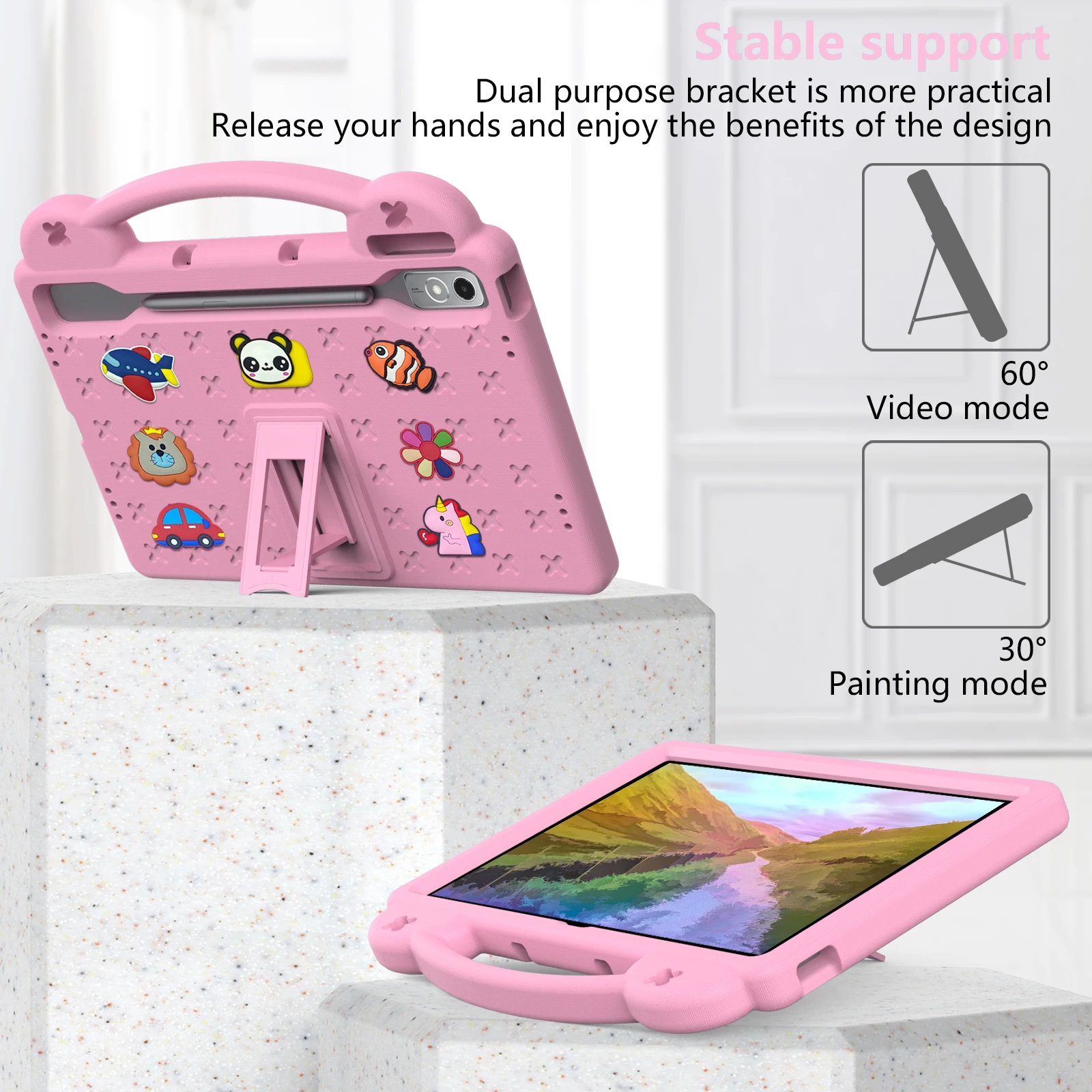 Children's Bear Handheld Tablet Cover, EVA Protective Casing