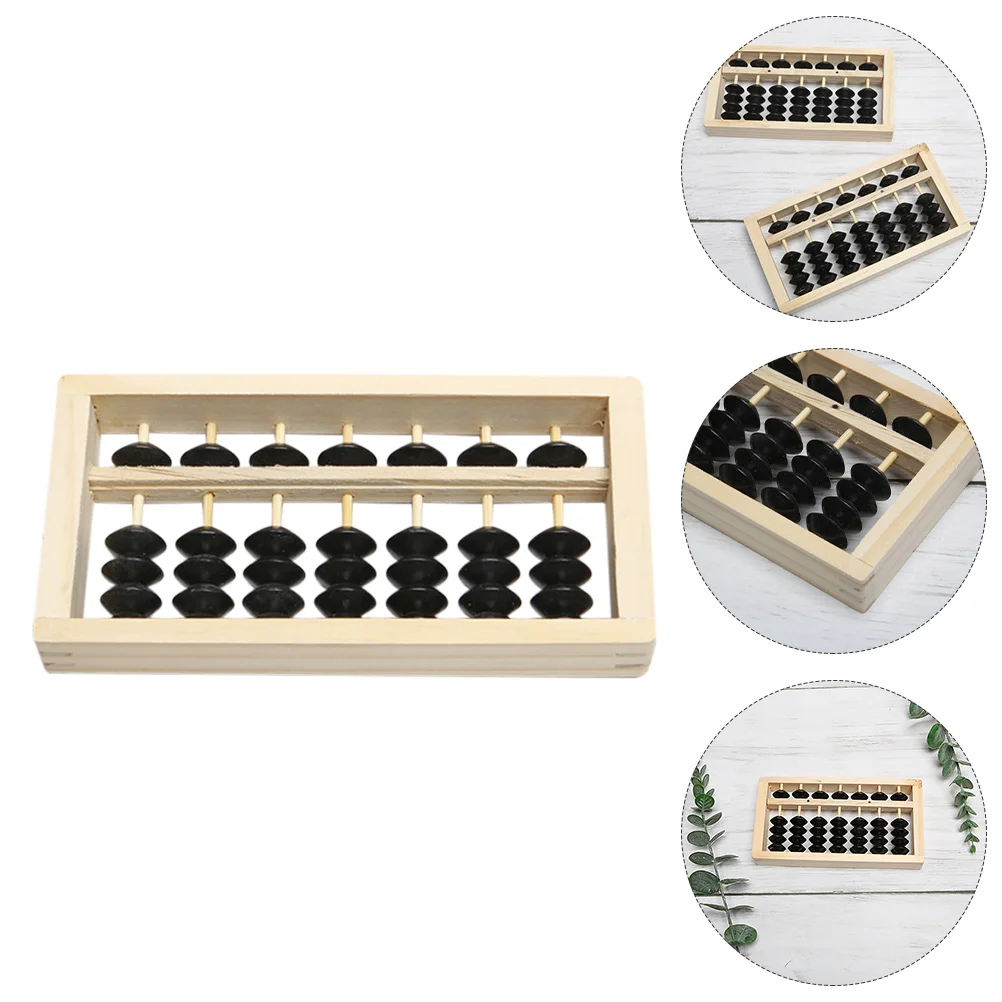 Educational Chinese Abacus Ornament Decorations Wooden Child Mini Toys