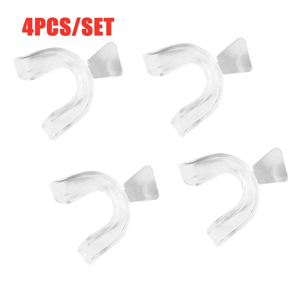 

Sdatter 4pcs Silicone Night Mouth Guard for Teeth Clenching Grinding Dental Bite Sleep Aid Whitening Teeth Mouth Tray