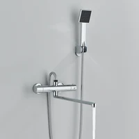 Thermostatic Shower Faucet Mixing Valve Thermostatic Faucets Shower Bathroom Combination Water mixer Bathtub Faucet with handle 2