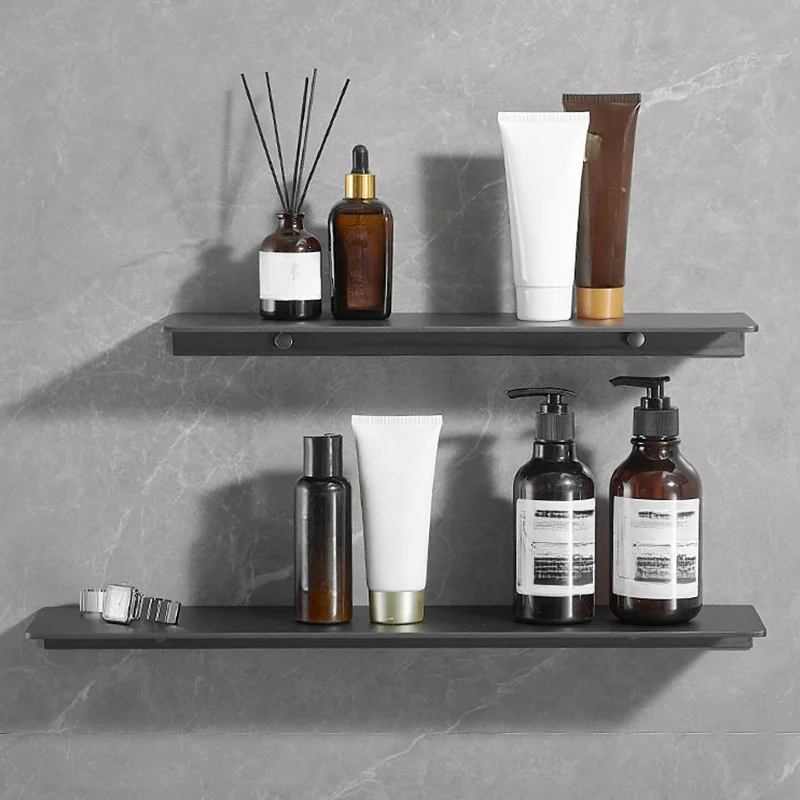 Bathroom rack gun gray word baffle wall hanging toilet washstand mirror front cosmetic storage rack