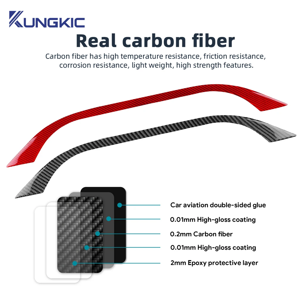 Toyota Prius 용 실제 연질 탄소 섬유 2016 2017 2018 2019 2020 2021 2022 LHD RHD 계기판 스트립 스티커 액세서리