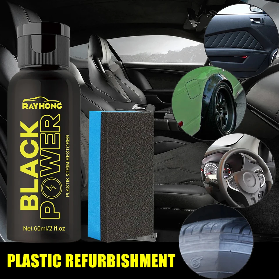 Car Plastic Renovator Liquid Auto Interior Exterior Plastics Refurbished  Cleaner Spray Auto Leather Refurbished Maintain Gloss - AliExpress