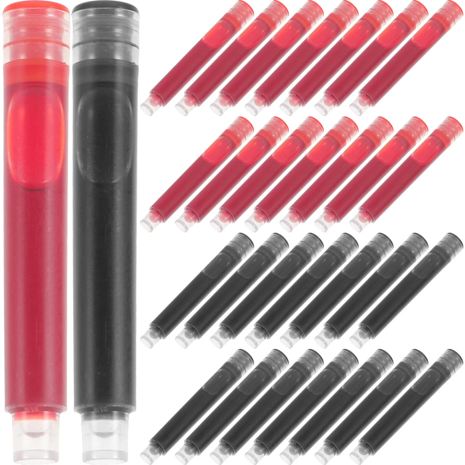 100Pcs 만년필 잉크 리필 프리미엄 스무스 플로우 잉크 카트리지 학생용 경량 컴팩트 디자인 사무용 만년필