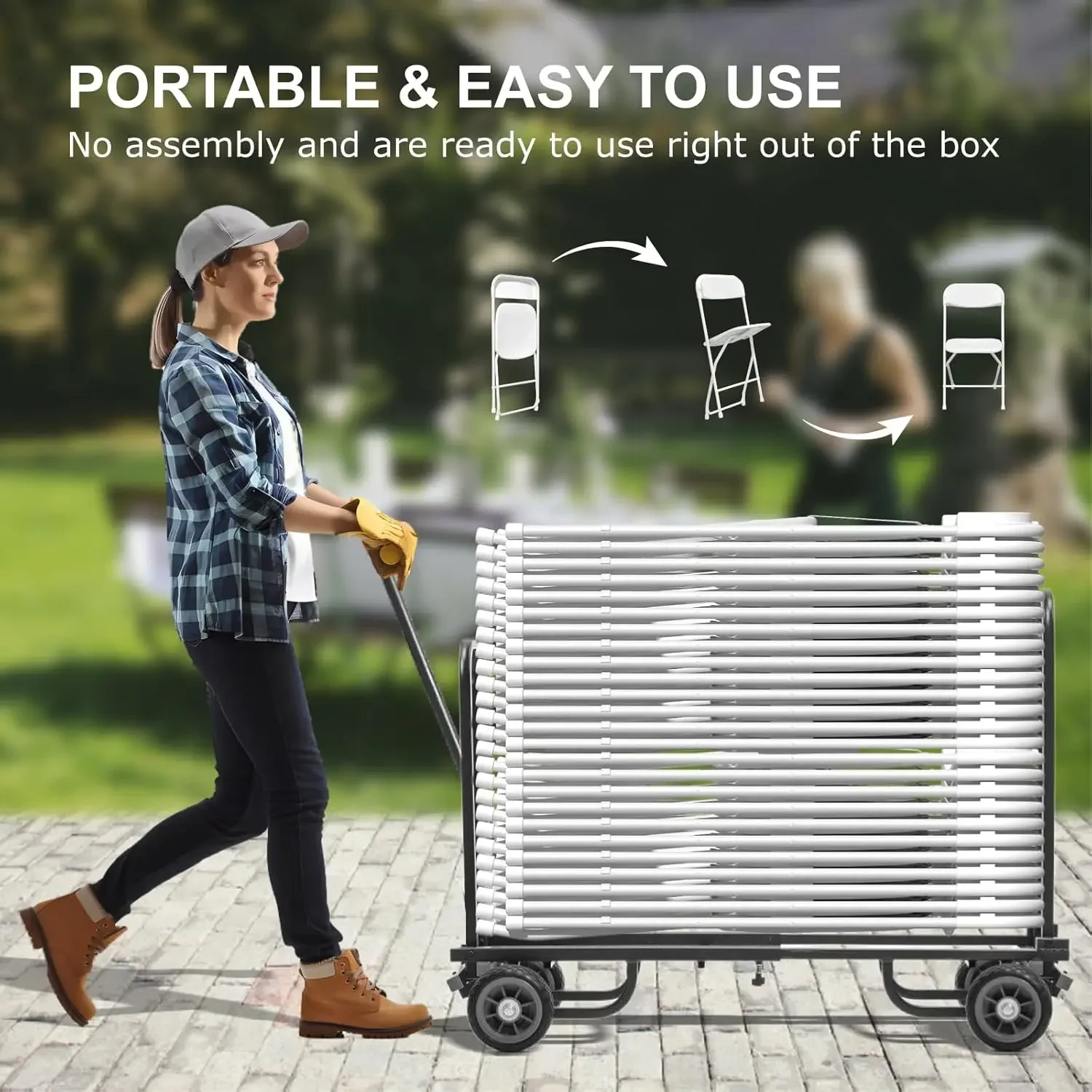 20-Pack Lightweight Folding Event Chairs 6