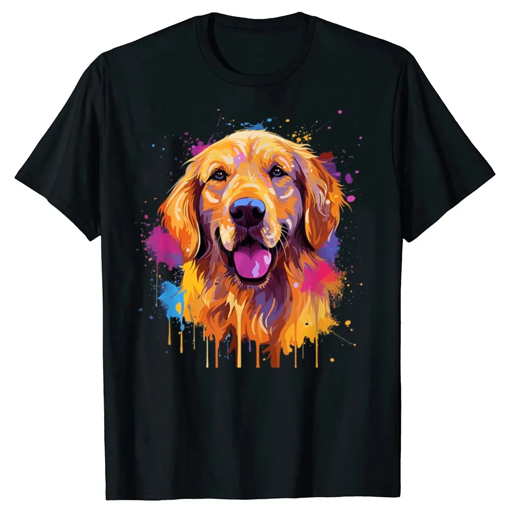 Lustige Golden Retriever Hund Haustier Kunst Goldie Hund Mama T Shirts Sommer Baumwolle Streetwear Kurzarm Geburtstag Geschenke T-shirt Männer