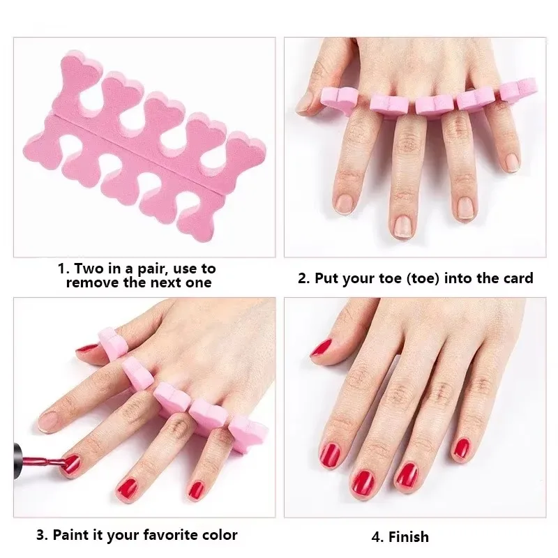 40/100/200pcs/Pack Nail Art Toe Separators Fingers Foots Sponge Soft UV Gel Polish Beauty Tools Manicure Pedicure Pack Nail tool