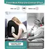 PVC Inflatable Travel Pillow Portable Headrest Chin Support Cushions for Airplane Plane Car Office Rest Neck Nap Pillows 2