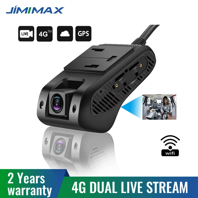 JIMI-Caméra de tableau de bord JC400P, GPS, Wifi 4G, Hotspot 2, Diffusion vidéo en direct, Coupure de carburant, Enregistreur de voiture 1080P, Batterie 450mAh, Avant, DVR intérieur 1