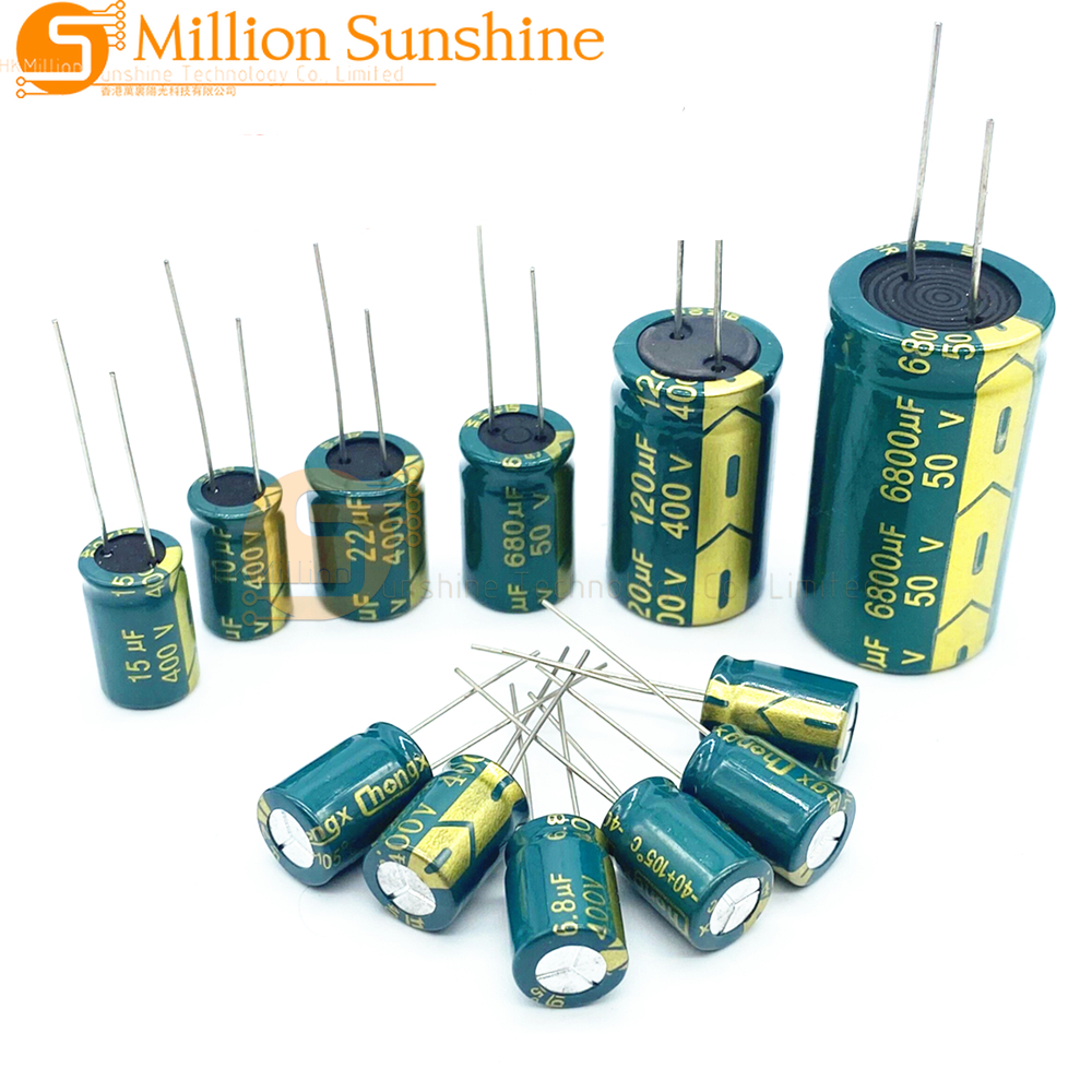 10V 16V 25V 35V 50V 400V High Frequency Low ESR Aluminum Capacitor 100UF 220UF 330UF 470UF 680UF 1000UF 1500UF 2200UF 3300UF