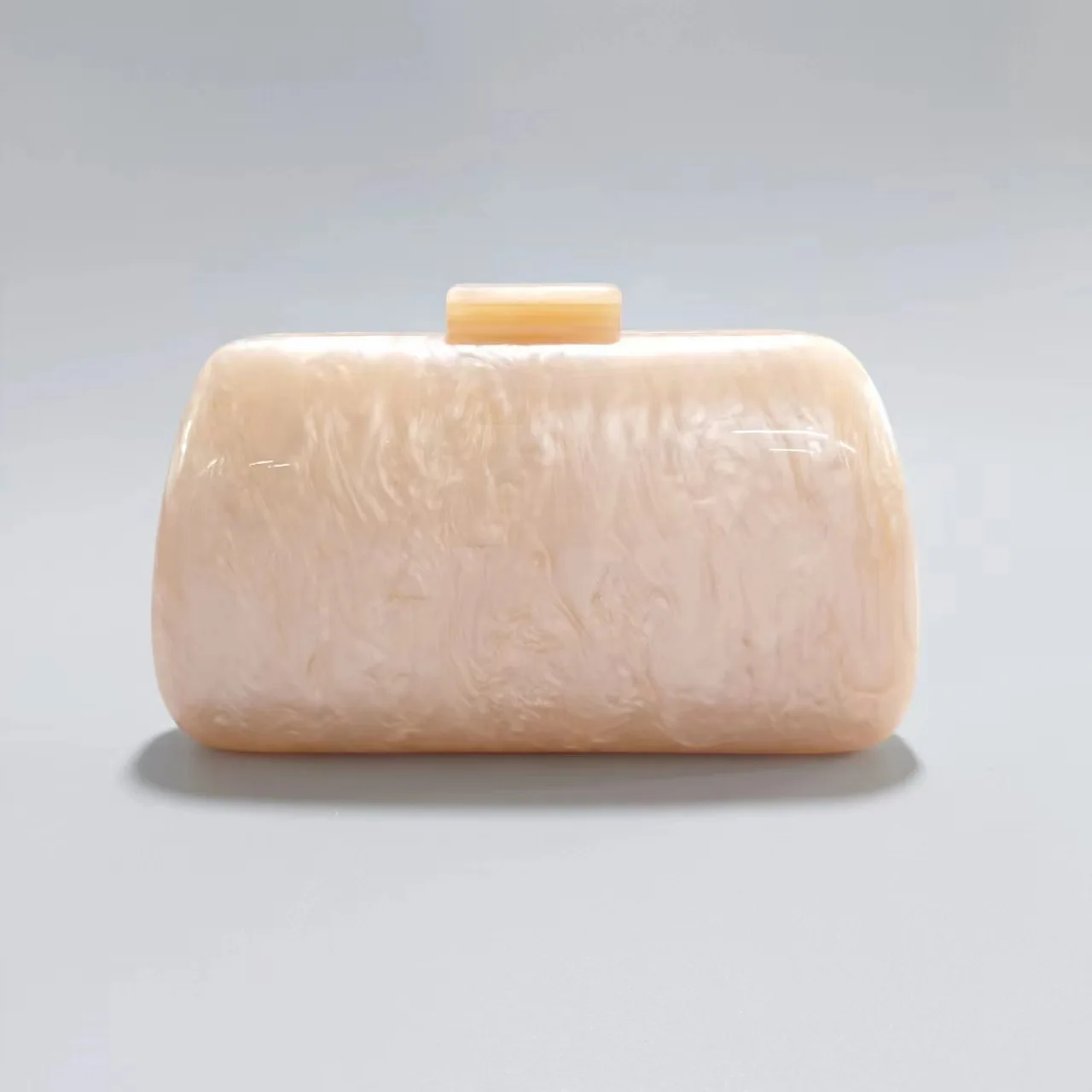 Vintage Pearlscent Acrylic Clutch Solid Marbling Chain Crossbody Shoulder Bag Women Wedding Banquet Party Handbags Stylish Purse