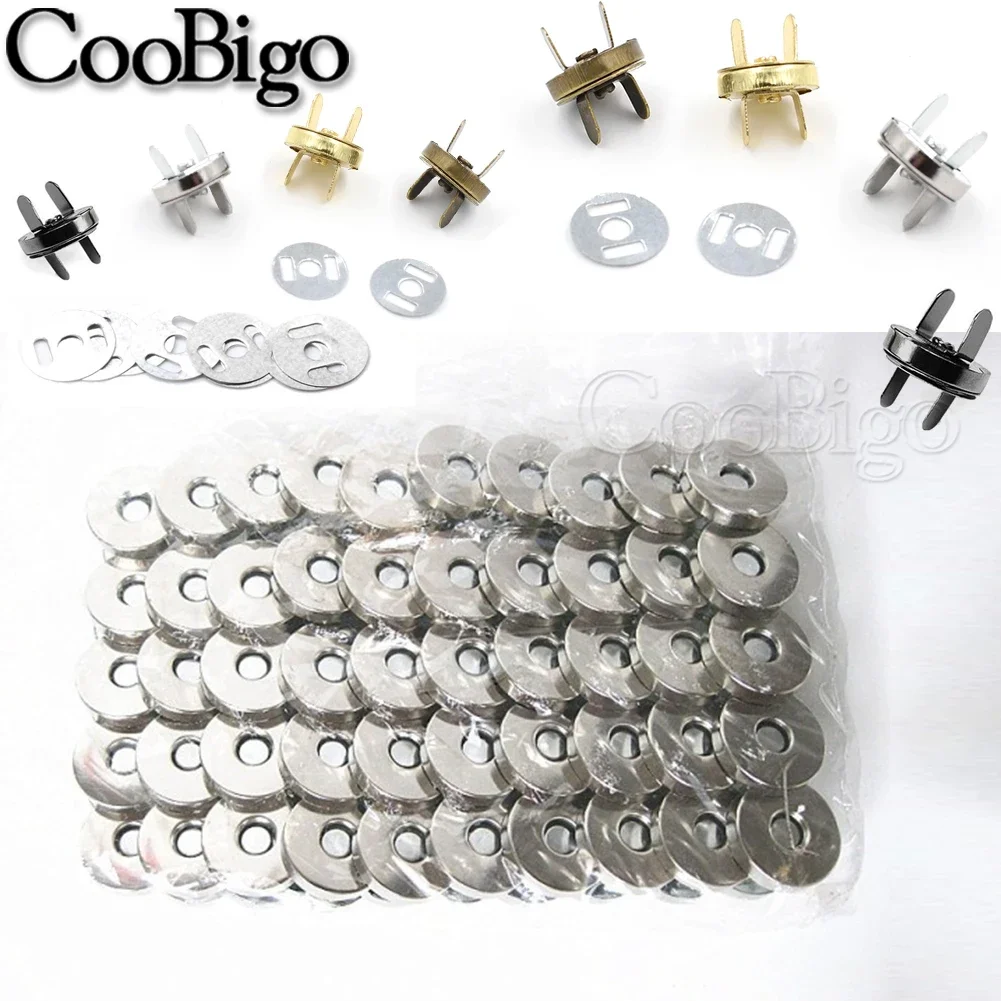50 Sets of Magnetic Snap Fasteners for DIY Handbag and Craft Projects