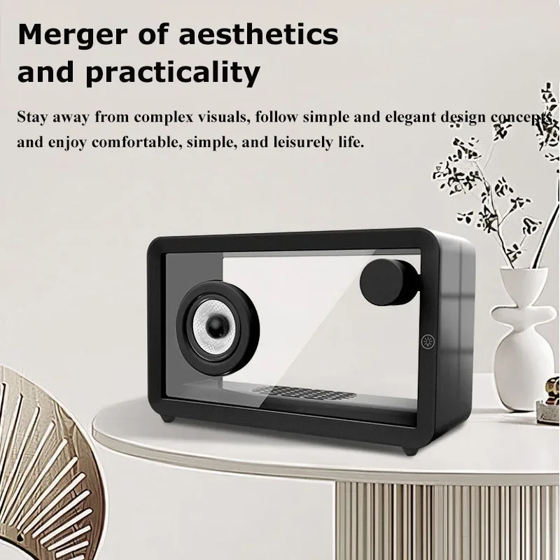 Portable Wireless Bluetooth Speakers Transparent Organic Glass Hi-fi Sound Loudspeaker RGB Colorful Ambient Light Music Player