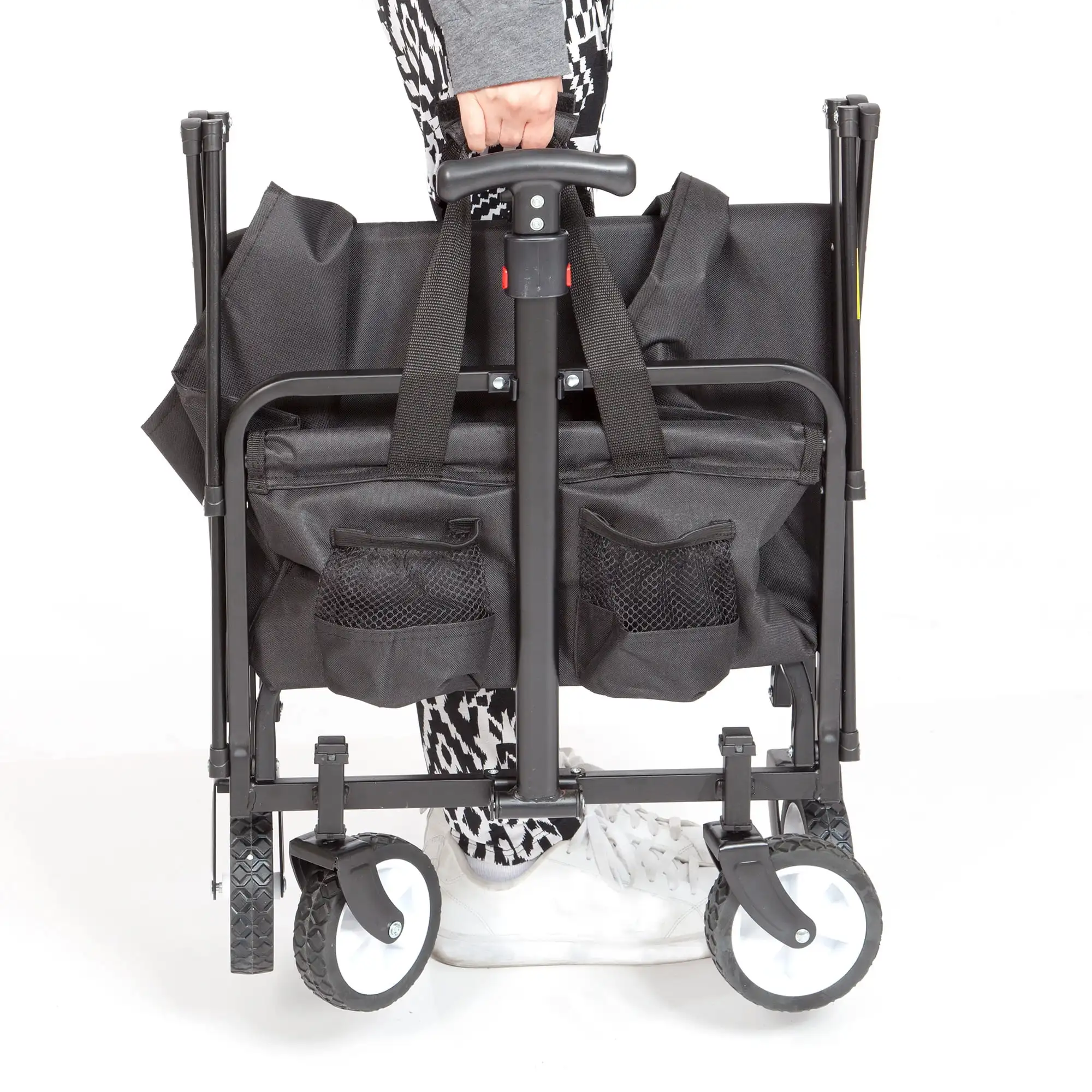 Outdoor Folding Utility Wagon, Black