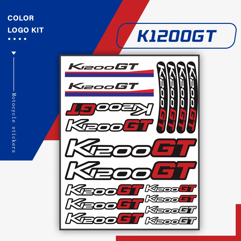 

Motorcycle Reflective Decals Body Helmet Fuel Tank Fairing LOGO Decoration Styling Waterproof Stickers For BMW K1200GT k1200gt