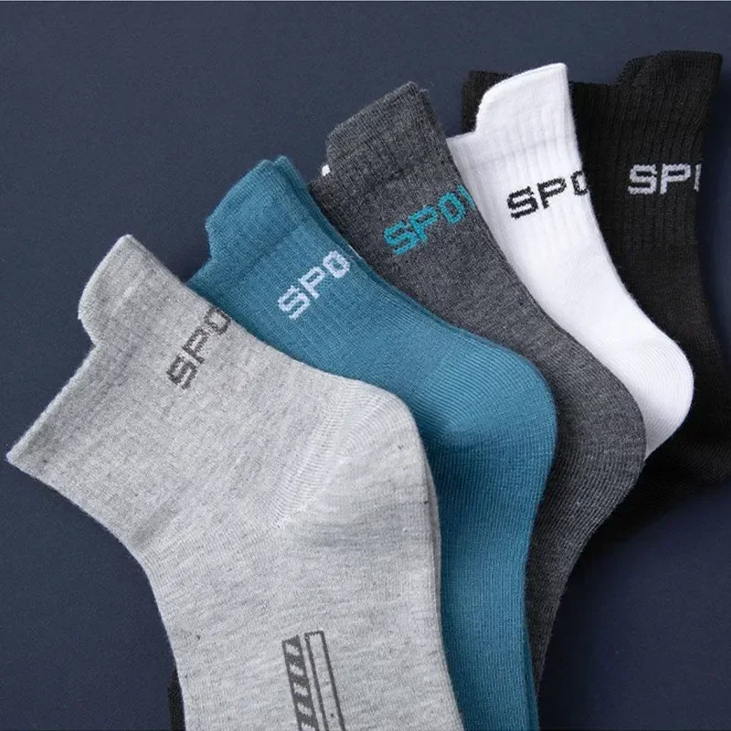 

Men Man Socks Sokken Run Quality Lot Breathable Cotton High Sports 10 Casual Size38-45 Large gift