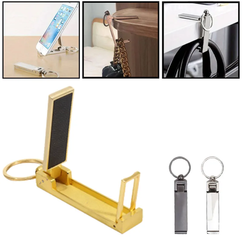 Multifunctional Bag Hangers Purse Hook Foldable Table Holder Carabiner