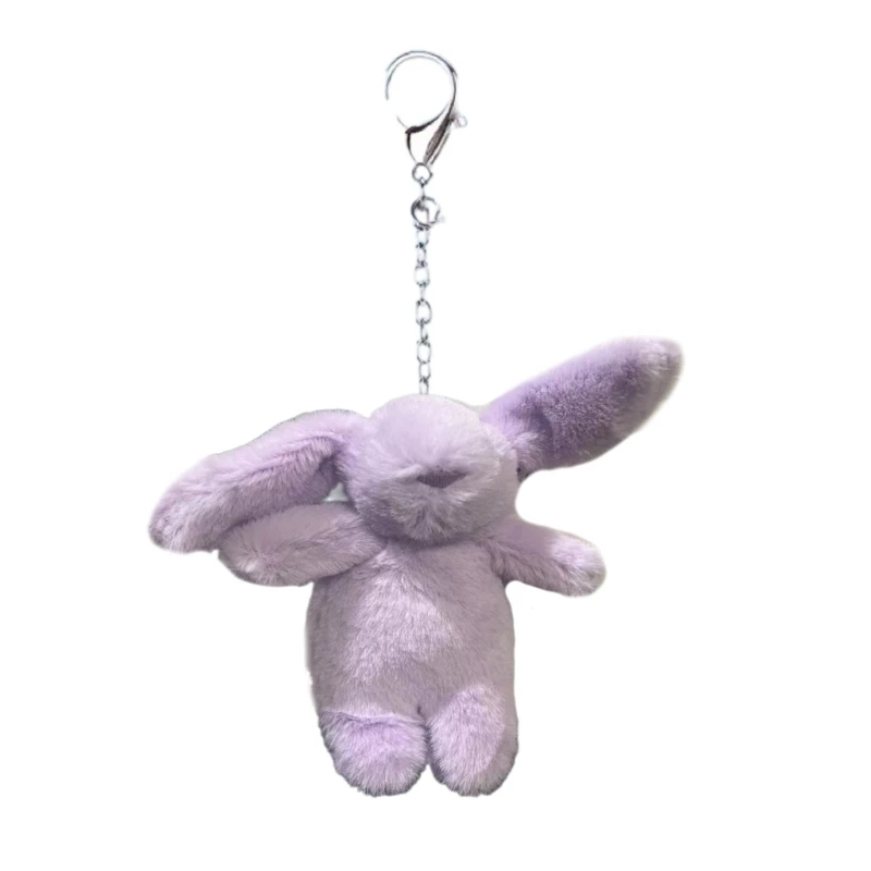 Llavero con colgante conejo dulce E0BF, adorno bolsa para entusiastas los animales