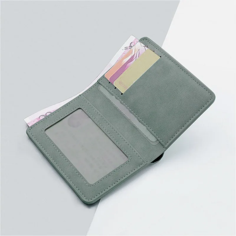 Unisex Fashionable Multi-Card Holder Wallet - Two-Fold Design in Black/Gray