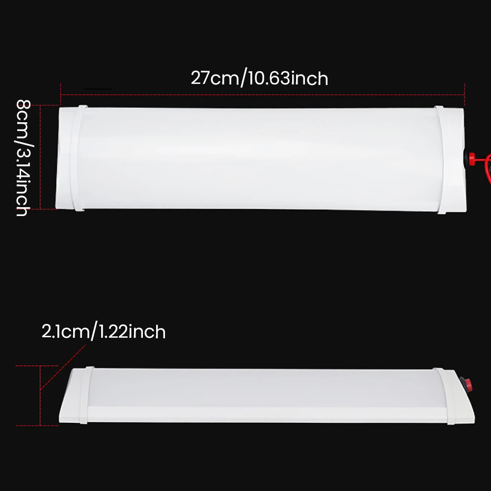 72LED 3Rows 12V 24V Ceiling Light RV Interior Trailer Boat Cargo Camper Lamp LED Lights For Camping BBQ