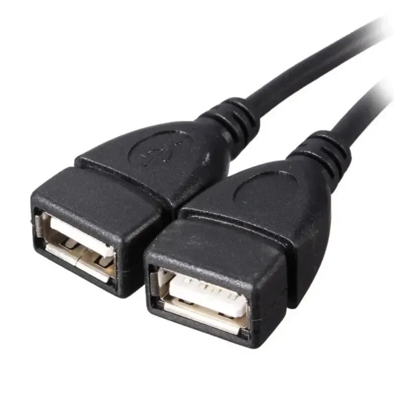 Dual Splitter Adapter Cable One to Two Female to USB 2 Male Power Extension Cables, High Quality USB 2.0 Cable USB Convenience