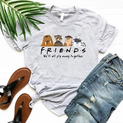 Rocket and Friends We'll Fly Away Together Inspired Streetwear Tee - XXXL (GRAY)