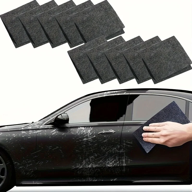 10 Panni per la riparazione dei graffi dell'auto, panno per lucidatura e pulizia rapida, utilizzato per la manutenzione esterna e la pulizia dei veicoli, set - Image 2