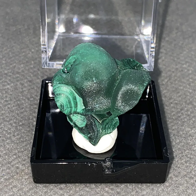 100% natural Malachite  raw stone mineral specimen healing crystal gemstone collection Box size:35*35*35mm