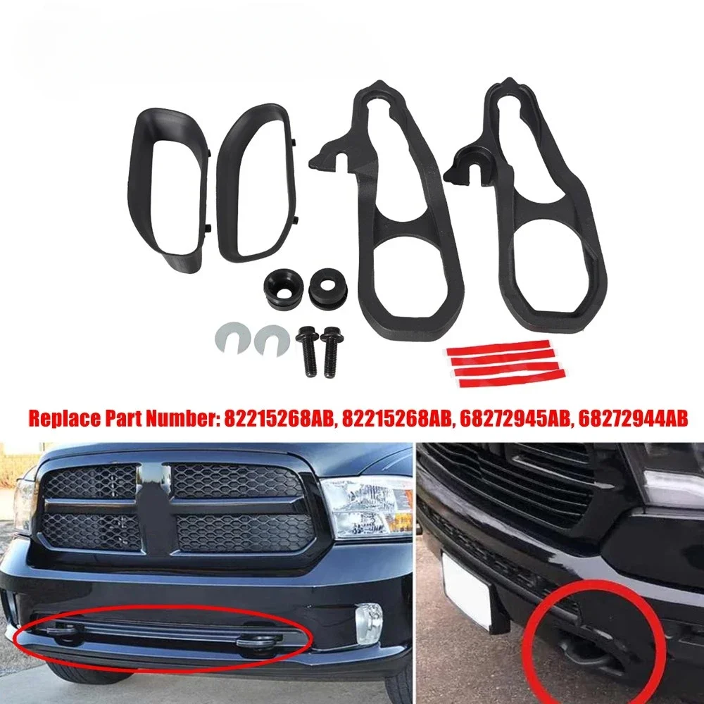 

Тяжелые передние Автомобильные буксировочные крючки левый и правый для Dodge Ram 1500 DT с двигателем 2019 л 2022-заменяет 82215268AB 68272945AB
