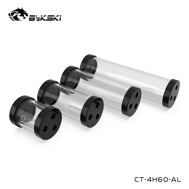 Bykski Computador Água de Resfriamento Cilíndrico Tubo Reservatório Tanque de Água para Gamer pc Case Loop Construir Ct4h60-al