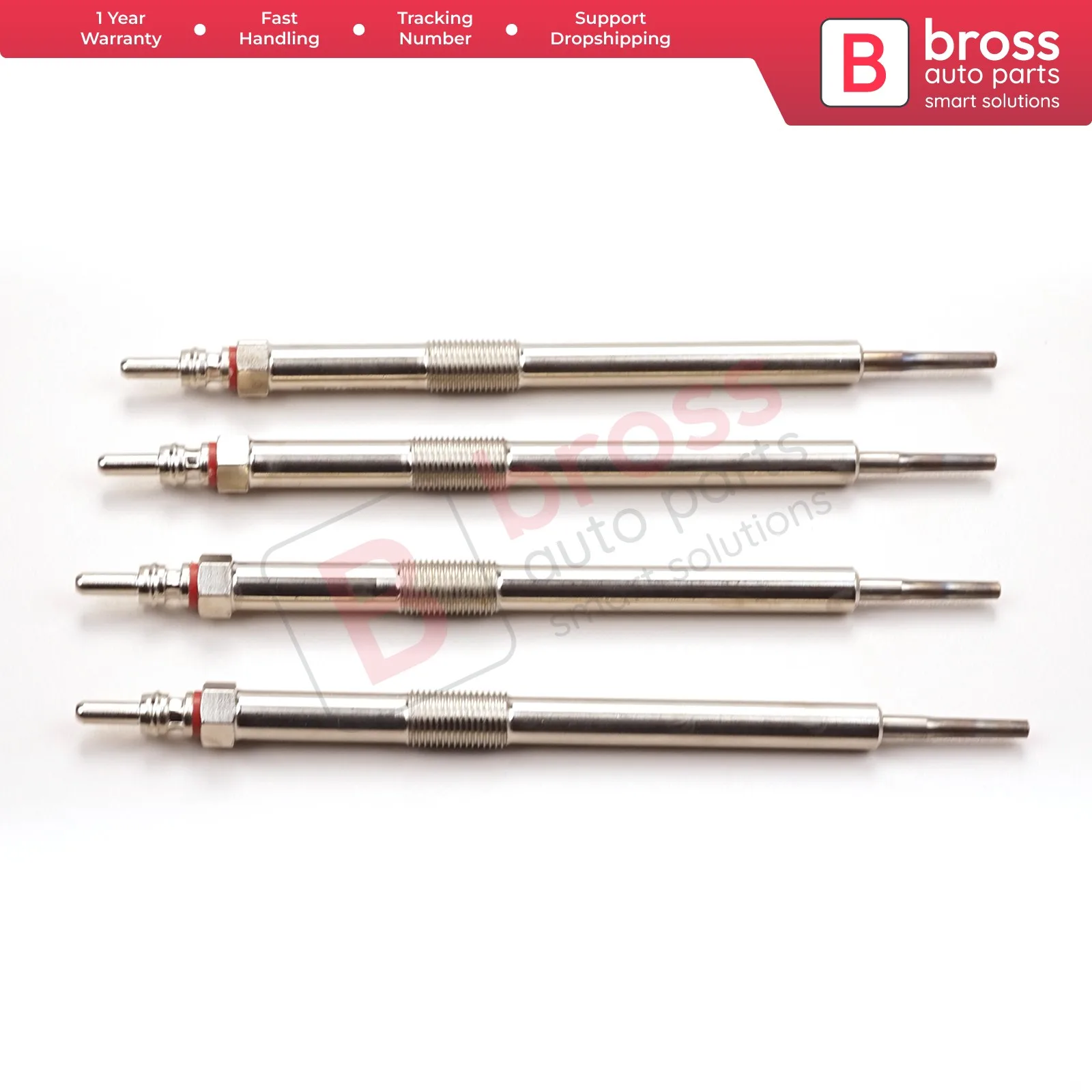 

BGP106-1 4 Pieces Glow Plug Auxiliary Heater 4,6 Volt 110651492R 1106500Q0K for Renault Nissan Opel Mercedes Mazda Fiat