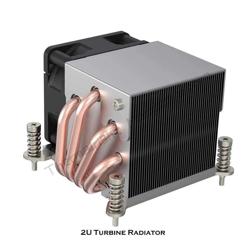 Cpu Água Refrigeração Radiador Heat Pipe Universal 2u Servidor Mute Cooler para Lga115x 2011 Amd Am3 4pin Pwm 6800rpm - Imagem 3