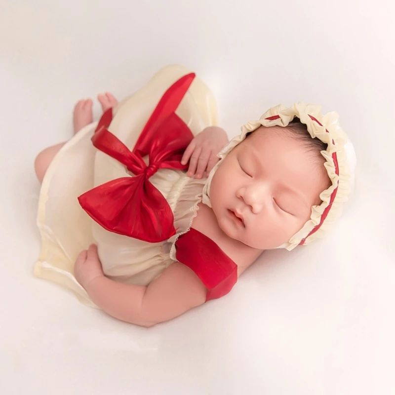 

2 Pcs Attractive Newborn Baby Girls Boy Outfit Princess Dress with Hat Costume