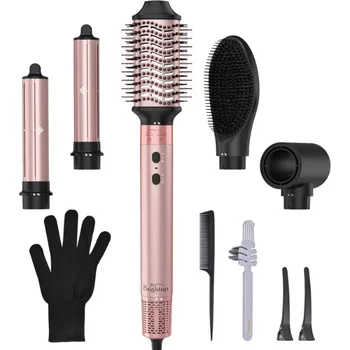 Brightup Air Styler, Professional Hair Dryer Brush with 110,000 RPM High-Speed Negative Ionic Blow Dryer, Auto Wrap Curlers 1