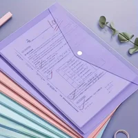 10pcs A4 Transparent Plastic File Folders Waterproof PP Document Storage Bags Student Test Papers & Office Organization Supplies 2