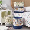 Foldable Kid Storage Basket for Clothes Toys Fabric Forest Animals Lion Giraffe Crocodile Hippo Laundry Hamper for Home Bedroom 2