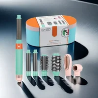 ENZO Professional Multi Functional Hair Straightener Curling Iron Hair Dryer Hot Air Comb Negative Ions Styling Tools Gift Box 1