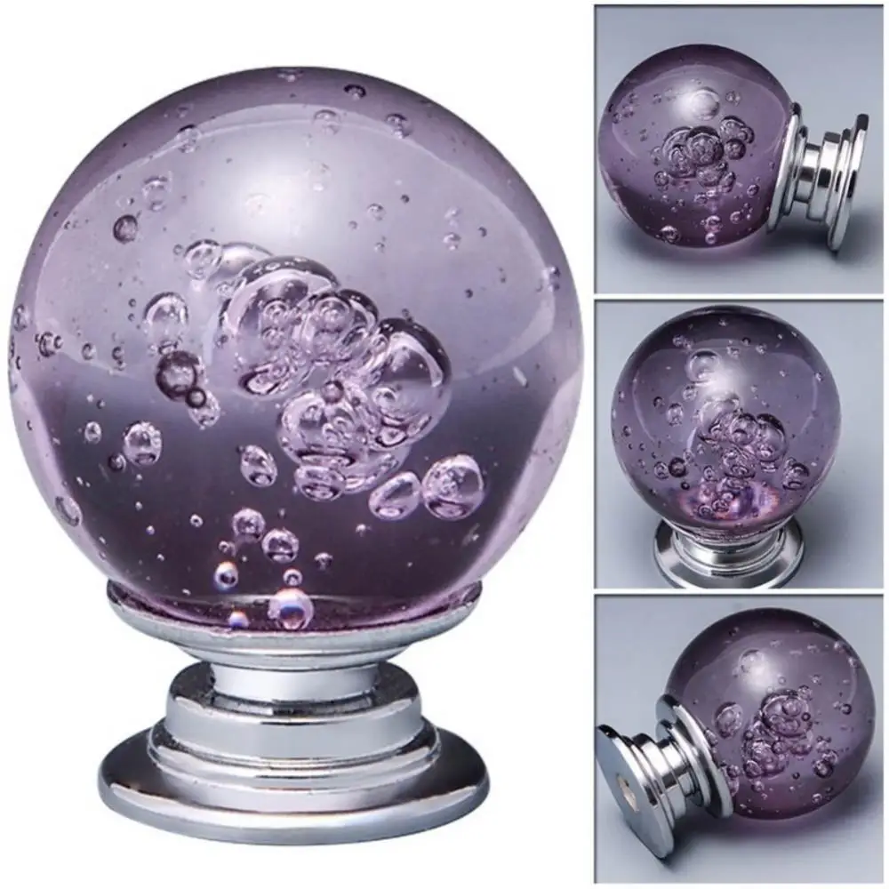 Knob Drawer Handle Round Crystal Ball Cupboard Wardrobe Furniture Door Pull
