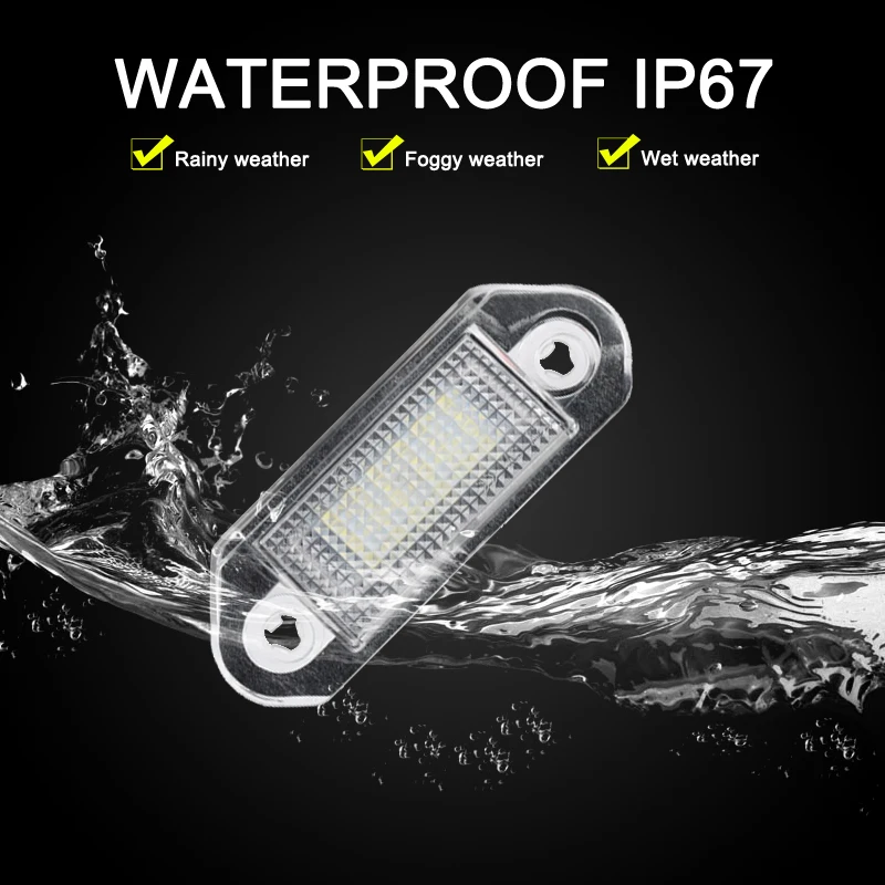 12V LED Number Plate Lamp For Skoda Octavia 1 1U2 Combi 1U5 1996-2010 White License Plate Light Assembly