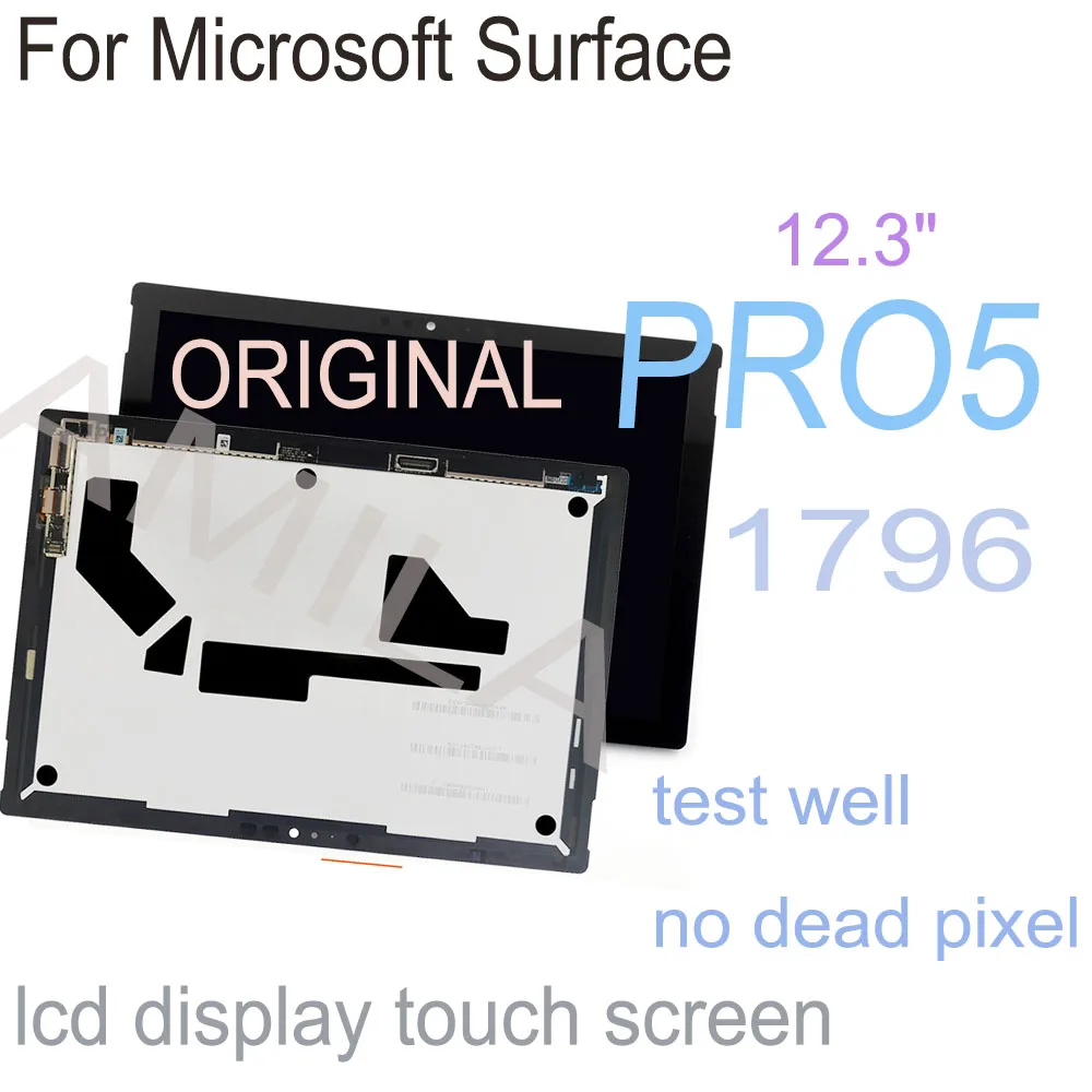 12.3 "Lcd Pro 5 Originale Per Microsoft Surface Pro 5 1796 Display Lcd Touch Digitizer Assembly Lp123Wq1 Pro5 Schermo Lcd Sostituisci