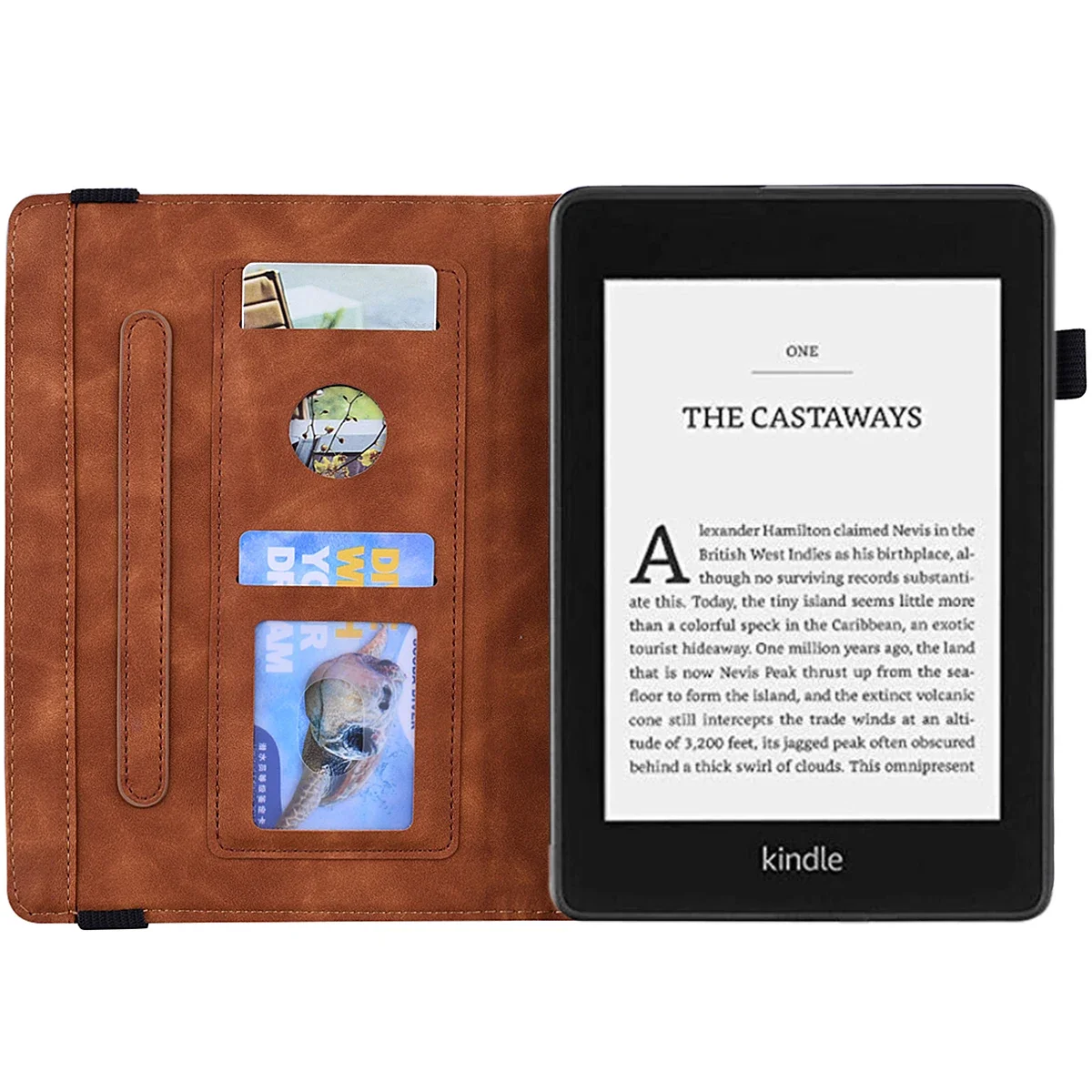 Ibroz Étui Origami Cuir Bordeaux - Amazon Kindle Paperwhite 6,8" 2021 (11e Gen)