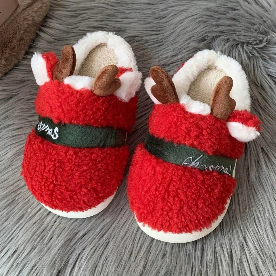 Cotton Christmas Slippers Non Slip Indoor Shoes