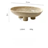 Modern Minimalist Creative Hand Crafted Ceramic Three High Legged Fruit Tray for Home Living Room Tabletop Fruit Candy Tray 6