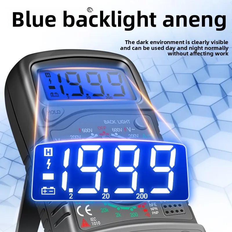 ANENG XL830L 디지털 멀티미터 고정밀 전압 전류 측정기 지능형 휴대용 소형 멀티미터 트랜지스터 데이터 홀드